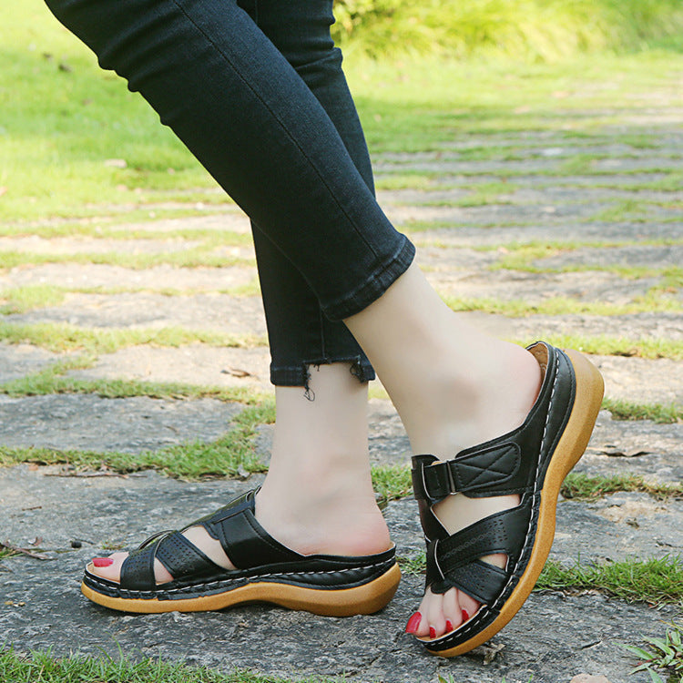 Sofia – Orthopädische Ledersandalen für Damen mit Offener Zehenpartie